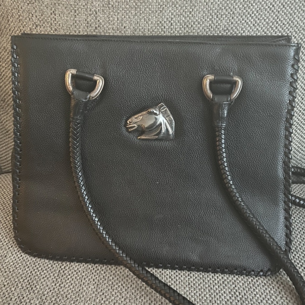 Vintage Barry Kieselstein Italian leather cord  equestrian purse